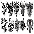 AWLEE Waterproof Temporary Tattoos - Viking Tribal Totem 10 Sheet