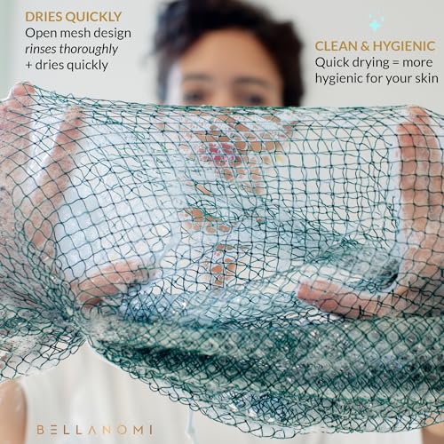 Bellanomi African Exfoliating Net Sponge 2-Pack – 45" Back Scrubber