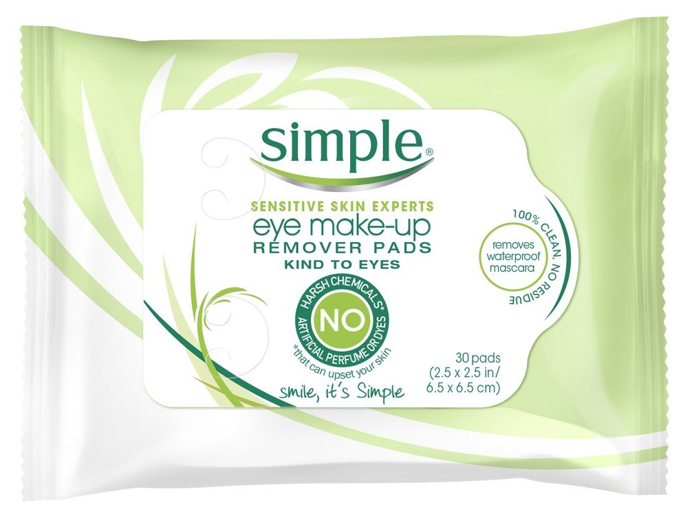 Simple Eye Make-Up Remover Pads 30 Count (2 Pack)