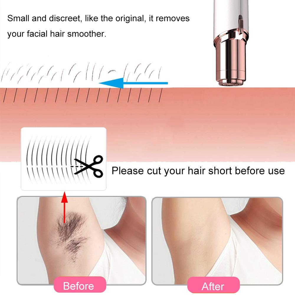 Facial Hair Remover Replacement Heads: Compatible with Finishing Touch Flawless Facial Hair Removal Tool for Women As Seen On TV 18K Gold-Plated Rose Gold (Generation 1 Single Halo)