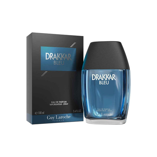 Guy Laroche Drakkar Bleu - Iconic Designer Fragrance - Powerful, Aquatic & Fresh Eau de Parfum - Aquatic Fougère - Long Lasting Mens Cologne - Day and Evening Scent 3.4 Fl Oz