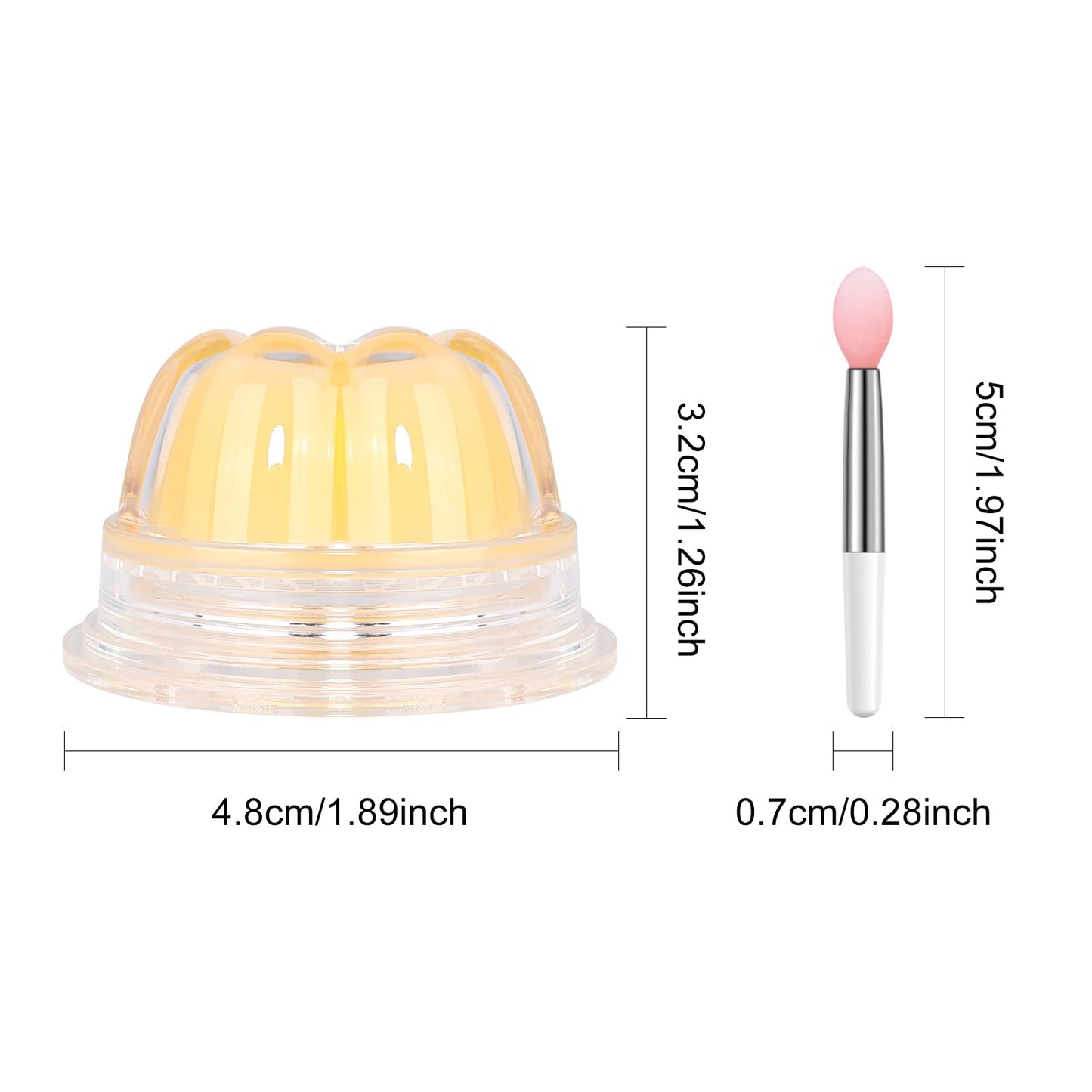 FREEORR 2Pc Jelly Lip Mask Overnight,Fruity Lemon Lip Sleeping Mask Day Night Repair Kawaii Lip Balm Hydrate Plump Dry Lip Scrubs Exfoliator,Lip Care Lip Moisturizer with Collagen-Lemon