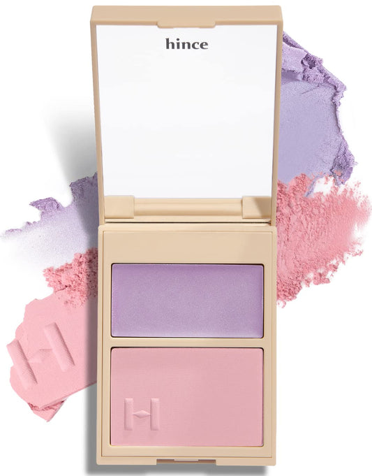 hince True Dimension Layering Cheek - Cream & Pressed Powder 2 Different Shades & Textures - Silky Seamless Long Lasting Blush Makeup - Muted Beige & Elegant Rose Beige (1, DREAMLIKE, L003)