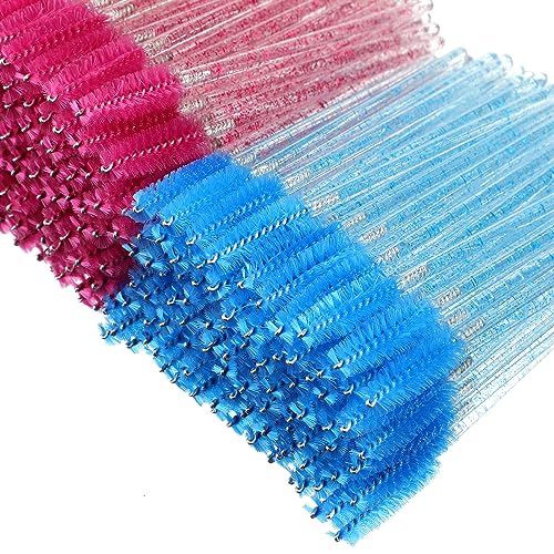 Skylety 1000 Pcs Disposable Mascara Wands Bulk Eyelash Brush Spoolies Makeup Applicator Eyelash Wands for Eye Lash Extension, Eyebrow Comb, 3.9 x 0.2 x 0.3 Inch(Glitter,Colorful)