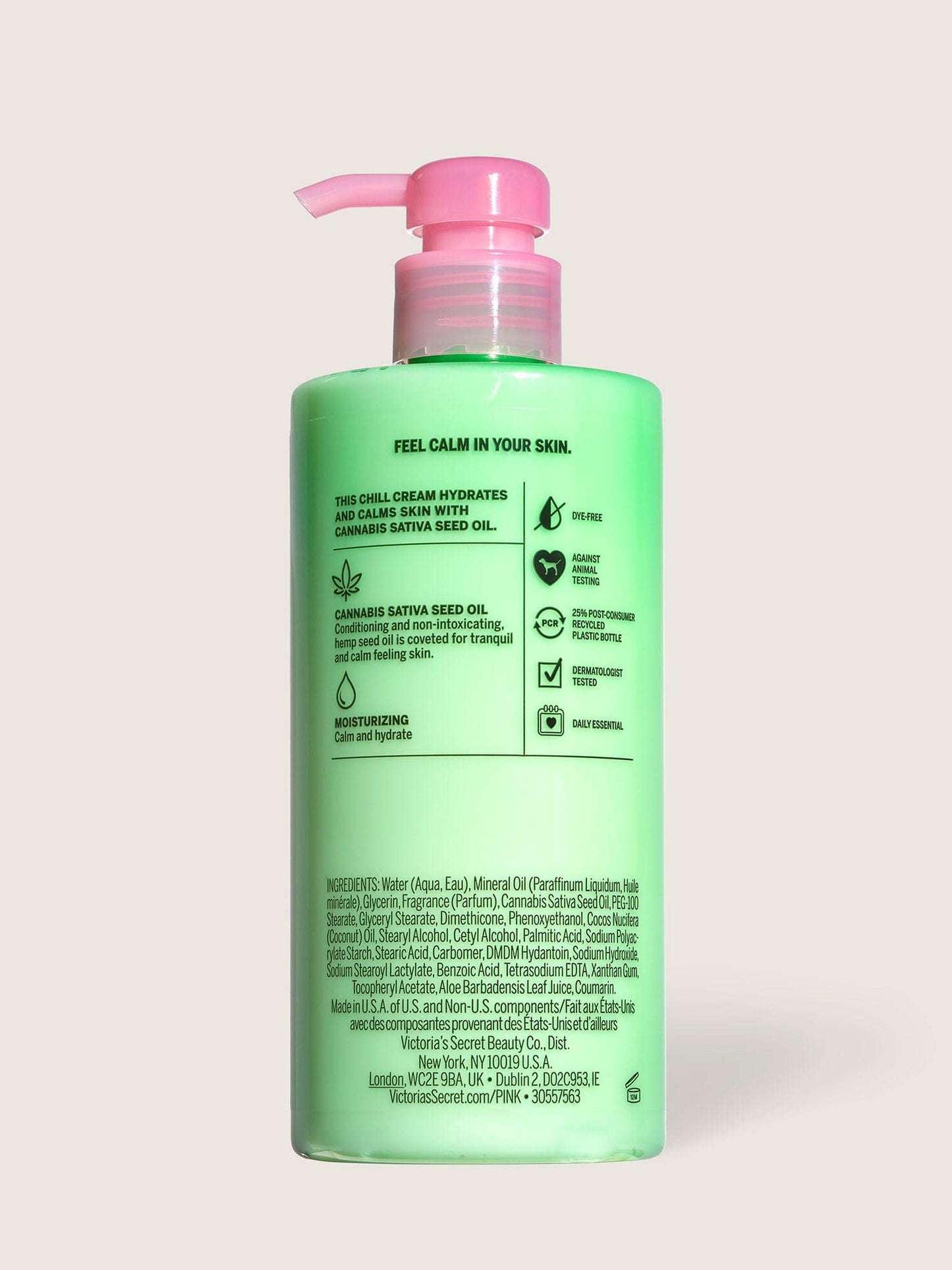 Victoria's Secret Pink Coco Chill Calming Body Lotion with Cannabis Sativa Seed Oil