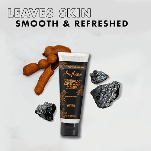 SheaMoisture African Black Soap Facial Wash & Scrub 4 oz