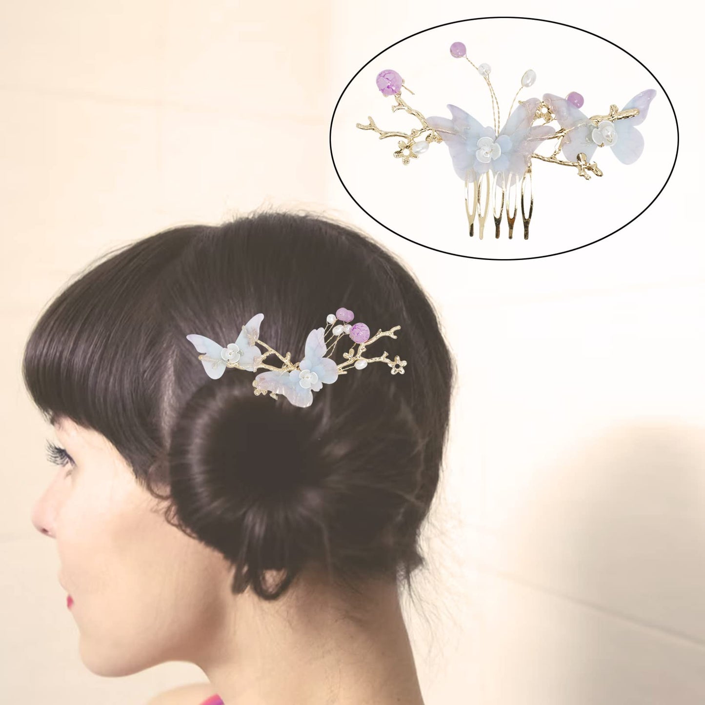 zokagir Chinese Style Hair Sticks Hanfu Pearl Tassel Chignon Traditional Classical Hair Pins Hair Accessories for Women