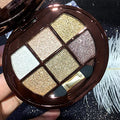 6-Color Glitter Eyeshadow Palette - Highly Pigmented Waterproof