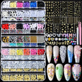 Teenitor Multi-Color Nail Charms & Gems Kit for Nail Art, 15 Sheets & 6 Box Styles
