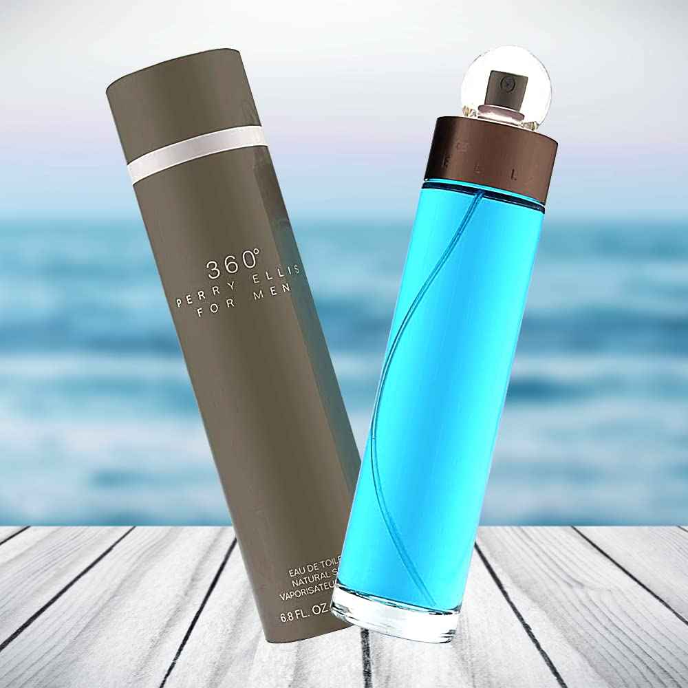 Perry Ellis 360 For Men Eau De Toilette Spray 6.7 Ounces, clear