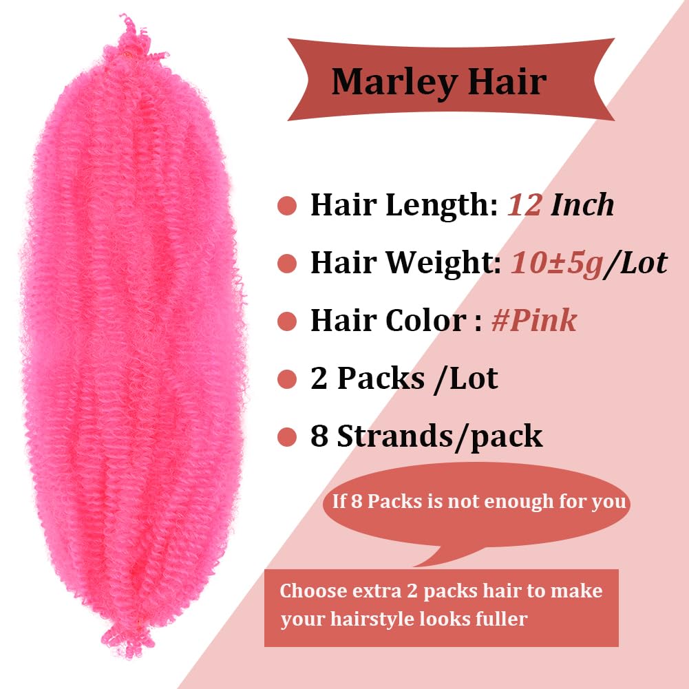 Marley Hair Wrapping Hair for Soft Locs 16 Inch Cuban Twist Hair Pre Fluffed Spring Twist Hair for Distressed Butterfly Locs Crochet Hair 8 Packs Afro Twist Hair Kinky Twist Hair for Braiding #1B