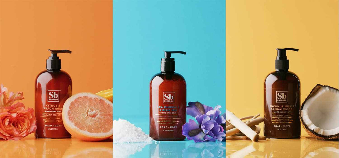 Soapbox Vanilla & Lily Blossom Liquid Hand Soap to Nourish & Add Moisture to Skin, Packed With Shea Butter to Lock-In Moisture - 1 x 340g