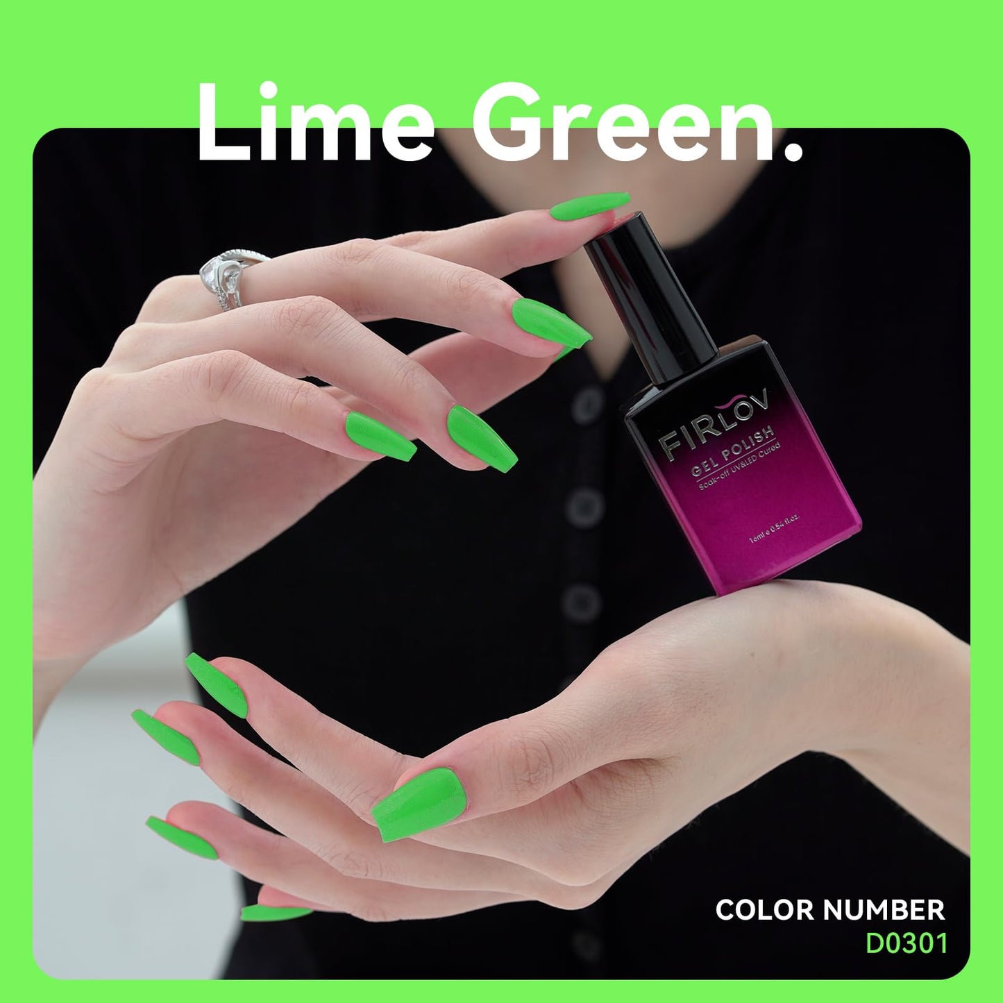 FIRLOV Green Gel Nail Polish.1Pcs 16ml Mint Green Nail Polish Gel High Gloss with Glitter and Large Capacity for More Times.Green Glitter Nail Polish Soak Off with UV/LED Lamp DIY Gift for Women.