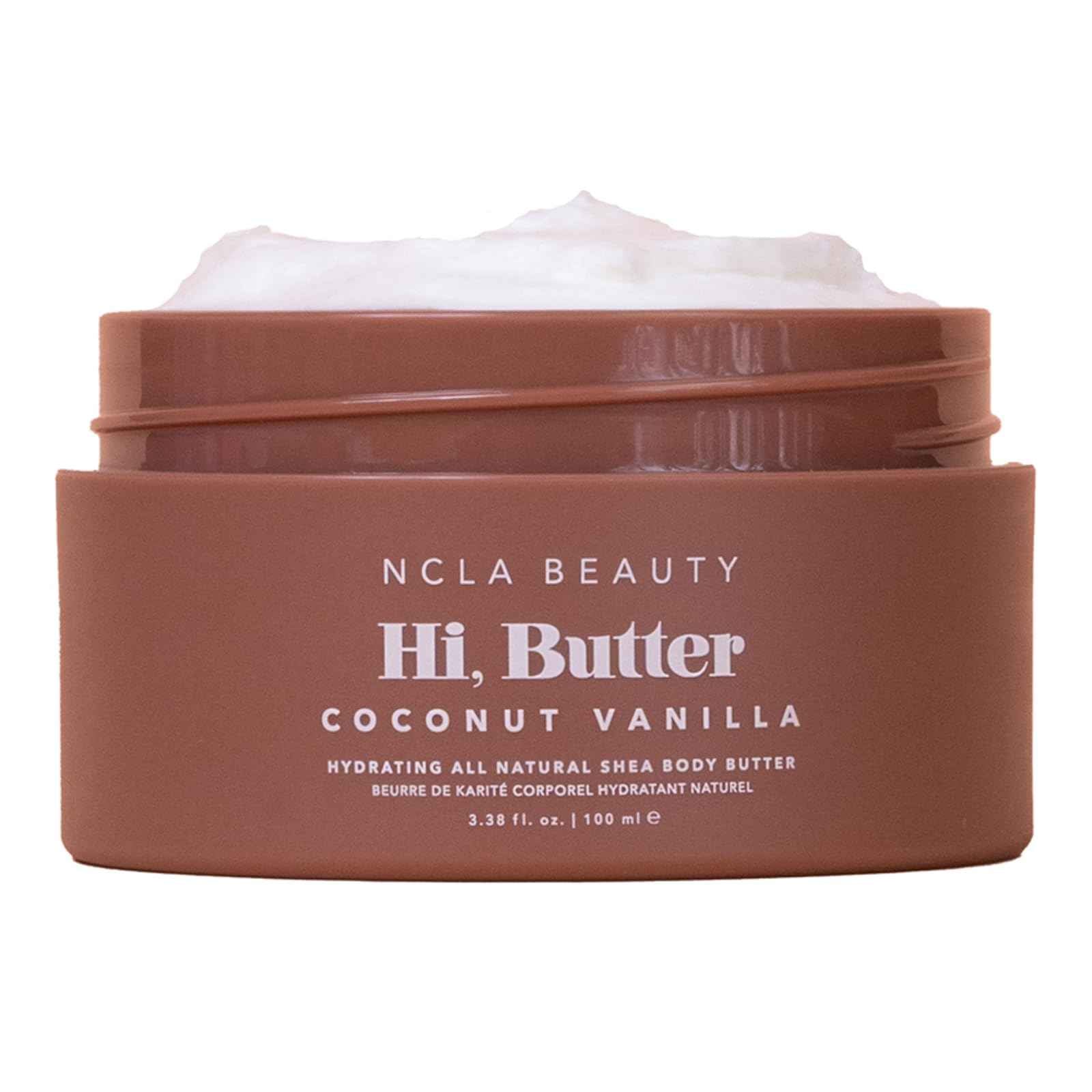 NCLA - Hi Butter, Natural Shea Body Butter | Nourish, Soften, Hydrate Skin | Shea, Mango + Cocoa Butters, Vitamin C | Vegan, Cruelty-Free, Clean Skincare (Coconut Vanilla; 100 mL | 3.34 fl oz)