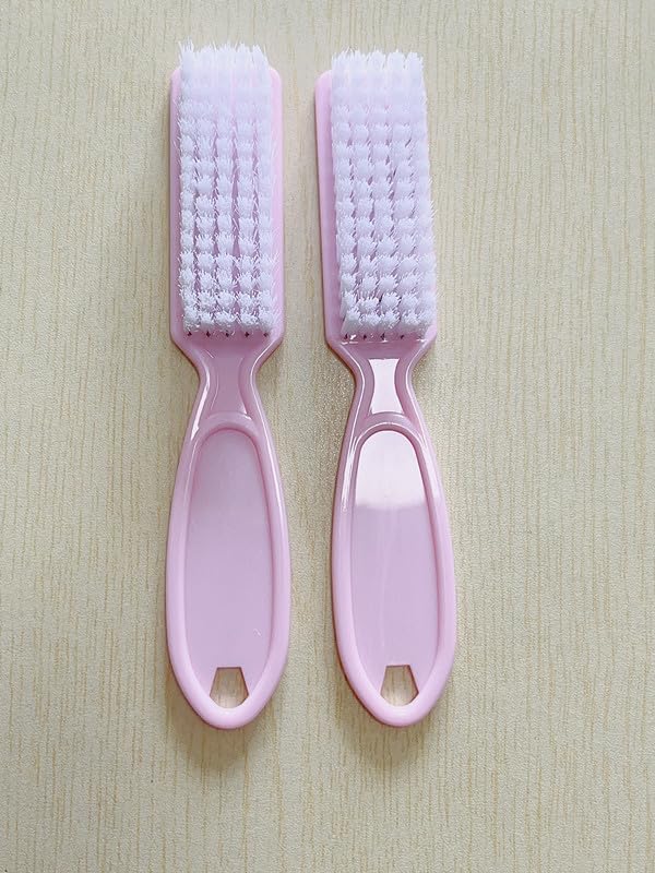 12Pcs Nail Brushes for Cleaning Fingernails & Toenails - Pink