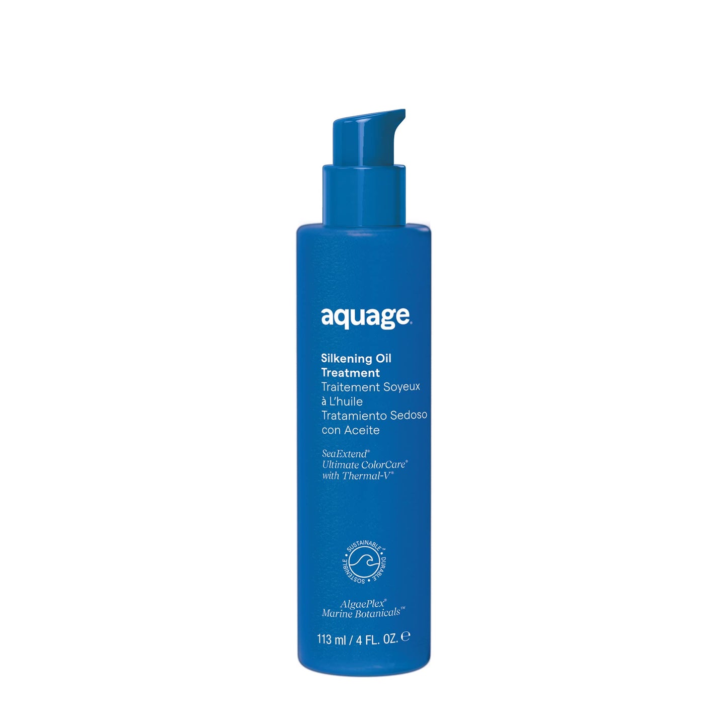AQUAGE SeaExtend Silkening Oil Treatment, Ultra-Light Formula Smooths, Silkens and Adds Brilliant Shine, 4 oz
