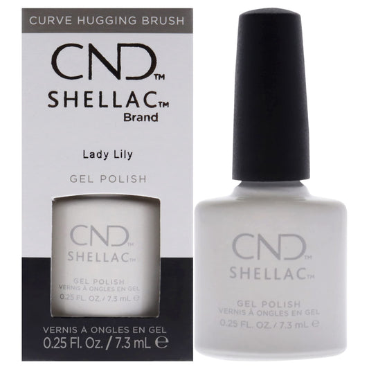 CND Shellac Gel Nail Polish, Long-lasting NailPaint Color with Curve-hugging Brush, White Polish, 0.25 fl oz