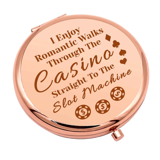 Gambler Gift Casino Lover Gift for Women Compact Makeup Mirror Birthday Gift for Gambler Retirement Gifts for Women Folding Makeup Mirror for Friend Grandma Birthday Graduation Gifts