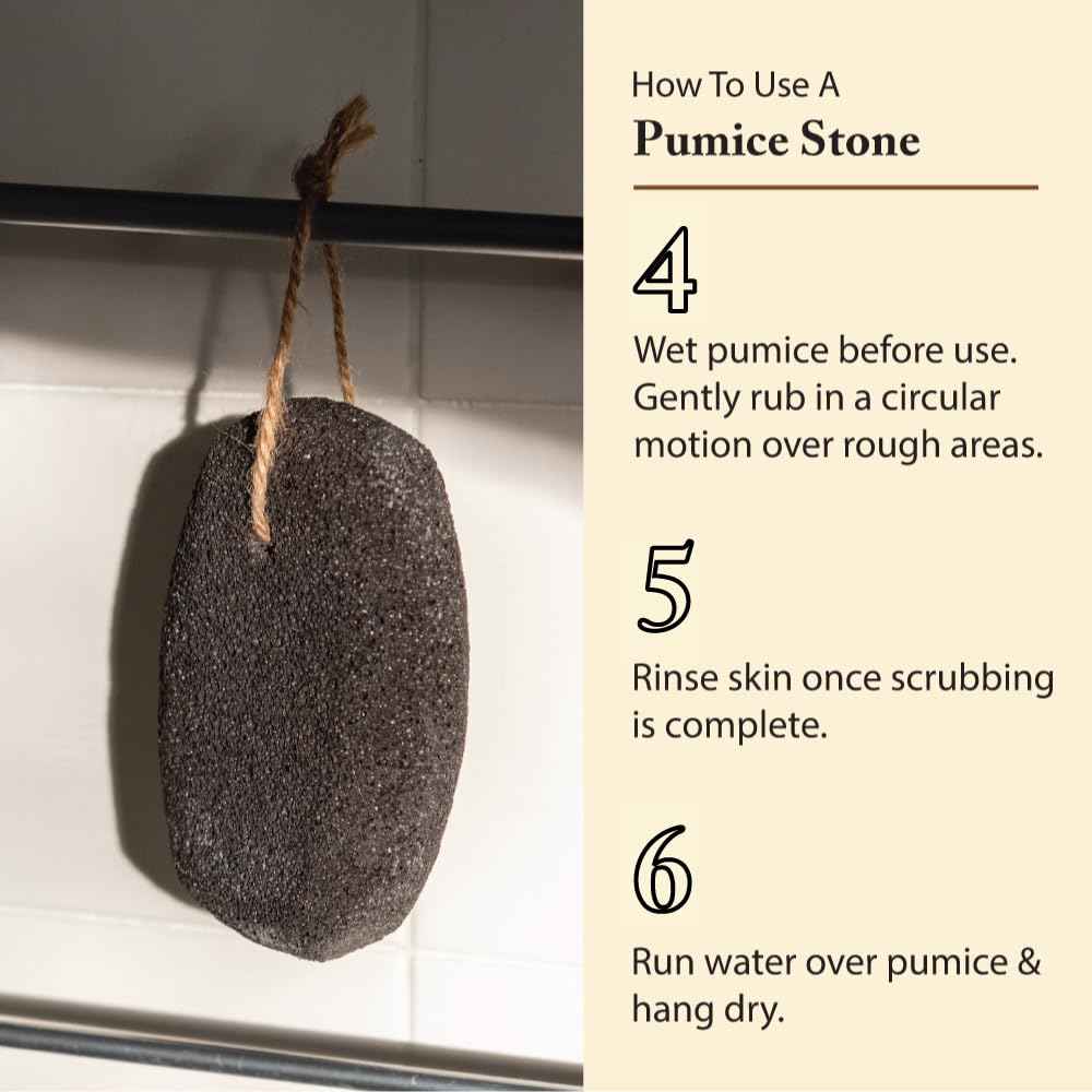 FootFitter Exfoliating Foot Care Kit with Sea Salt Scrub & Volcanic Pumice Stone, Smooth Calluses, Deep Clean, and Revive Rough Feet