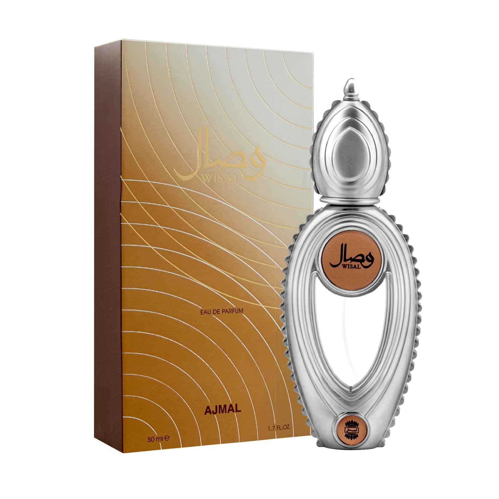 Ajmal Wisal Eau de Parfum for Women – 1.7 oz | Long Lasting Arabic Perfume | Fruity, Spicy, Woody Scent | Elegant Everyday Fragrance | Made in Dubai | Middle Eastern Luxury Perfume