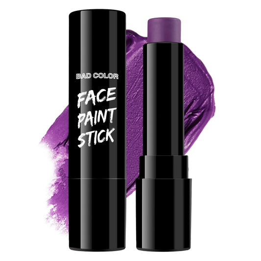 BADCOLOR Dark Purple Face Body Paint Stick, Sweatproof Eye Black Body Paint Sticks for Sports, Non-Toxic Facepaint for Halloween SFX Makeup Cosplay Joker Zombie Vampire Costume Parties