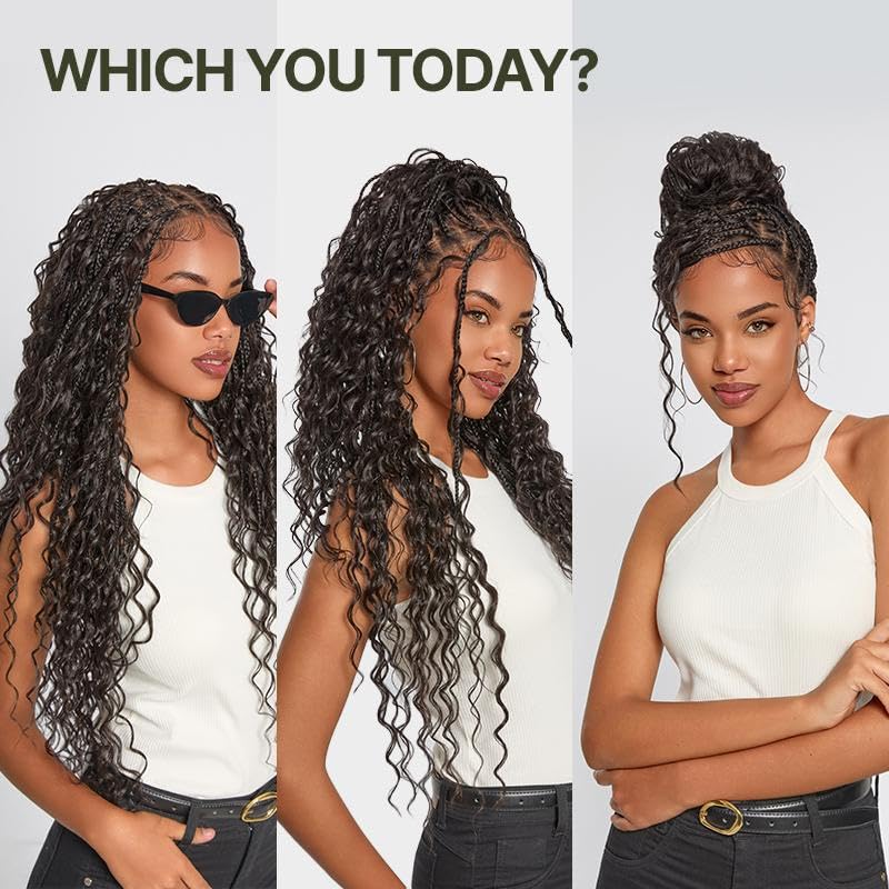 Frodio Boho Braided Wig 30" Full Lace 200% Density