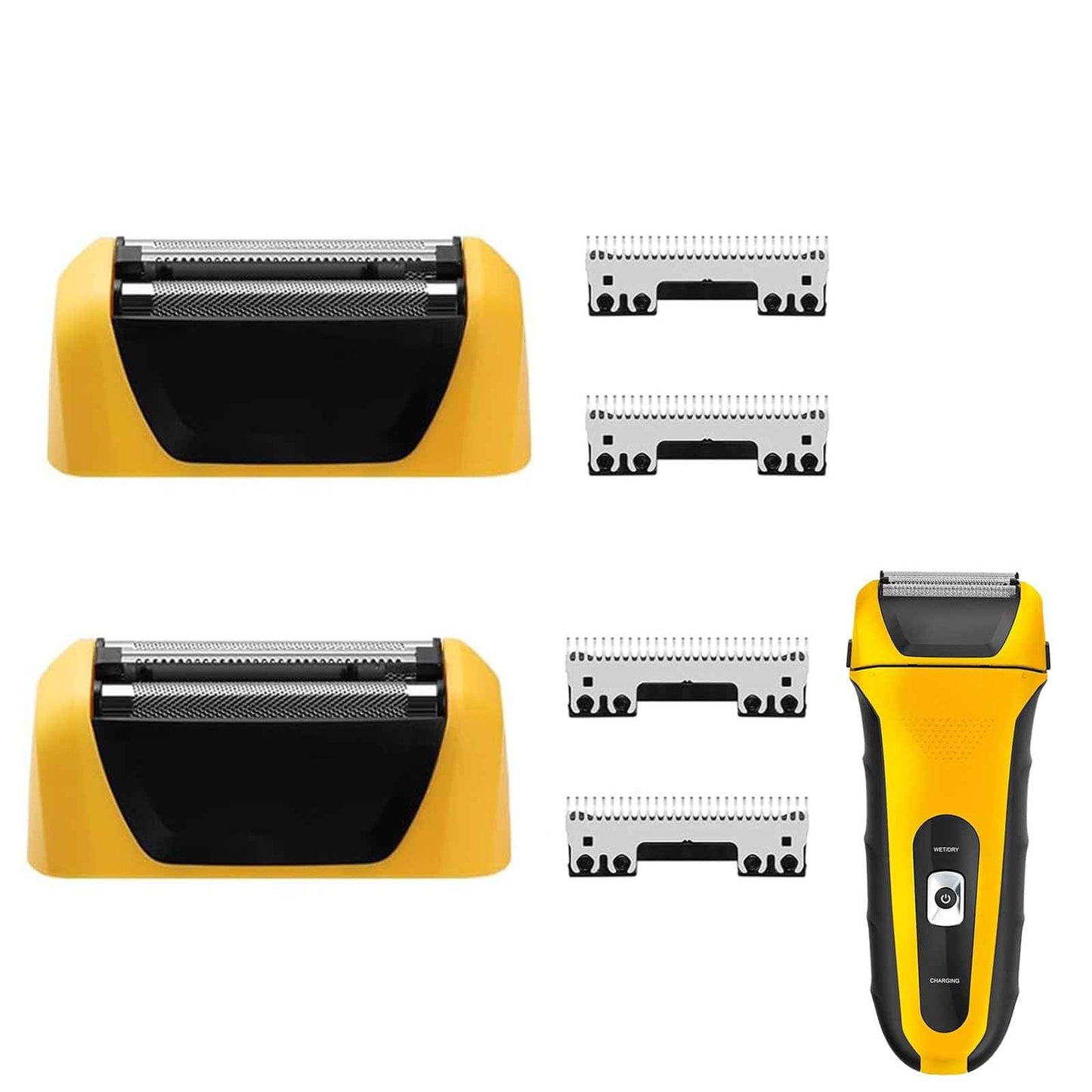 Yellow Shaver Replacement Foils, Cutters and Head Compatible with Wahl 7061 Series- Model 7045-100, 2 Packs