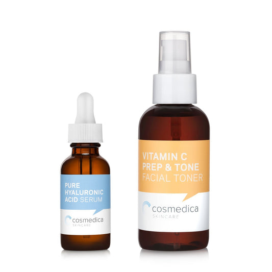 Special! Treatment Set - Hyaluronic Acid Serum and Vitamin C Prep & Tone Facial Toner