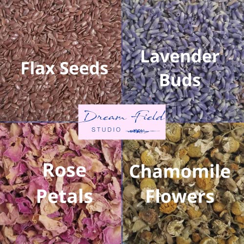 Organic Lavender Eye Pillow with Flaxseed Fill for Relaxation & Stress Relief