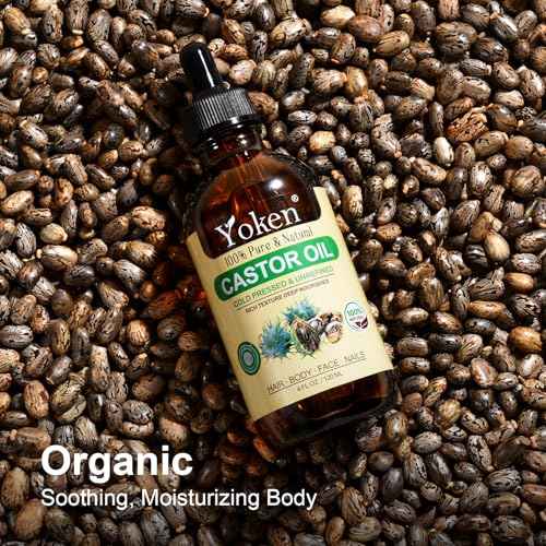 Castor Oil EWG Verified 4oz Glass Bottle - 100% Pure, Cold Pressed, Hexane Free, Virgin Caster Oils for Face, Eyelash, Eyebrow, Hair - with Lash Starter Kit & Empty Roller Ball Bottle