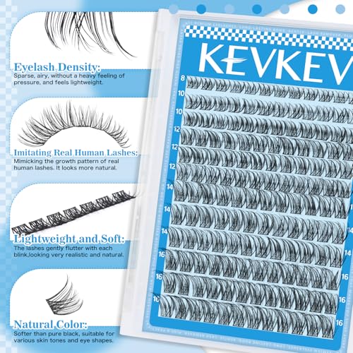 Natural Wispy Lash Clusters - Ultra-Thin Band 8-16mm