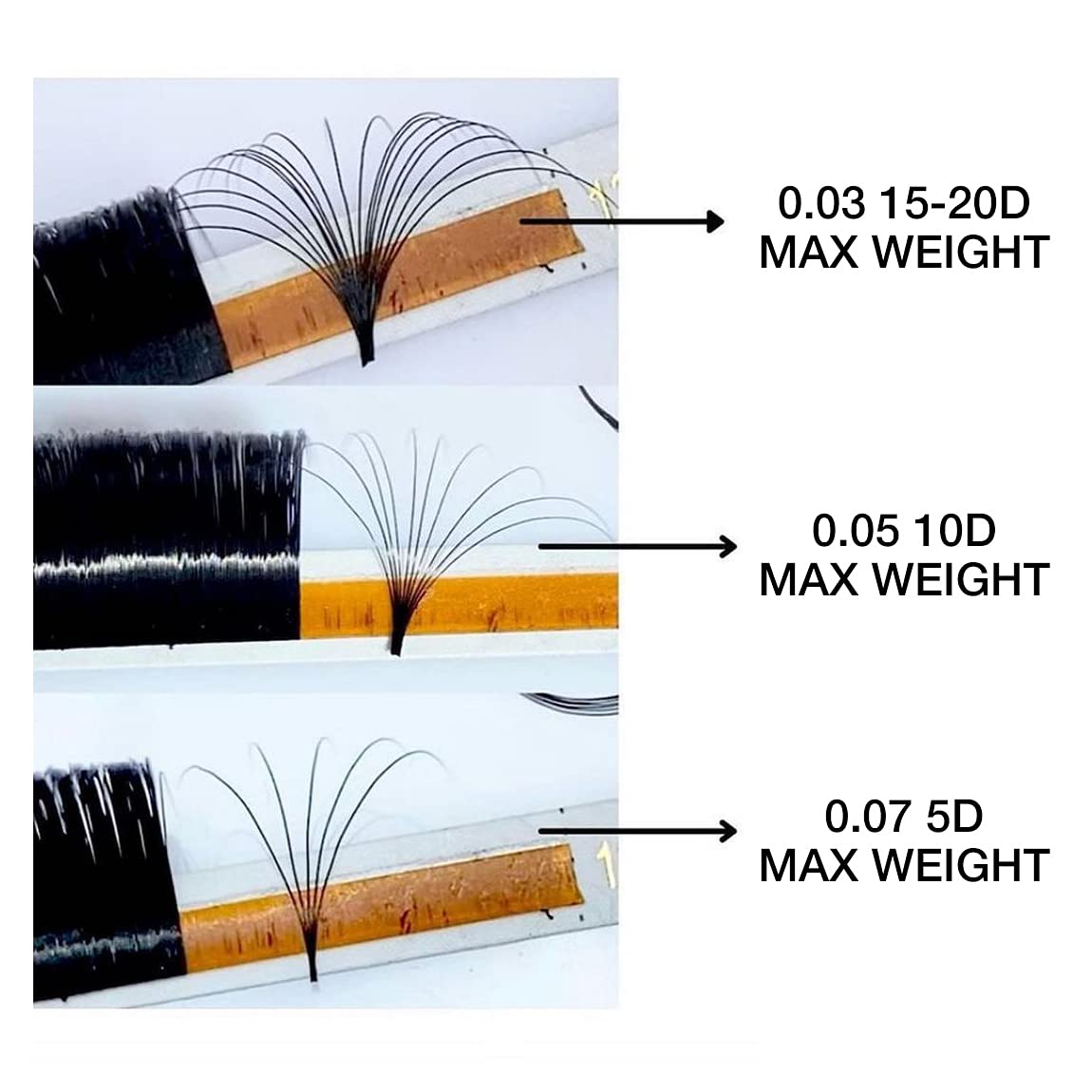 LASHVIEW Faux Eyelash Extensions D CurlThickness 0.05mm Soft Length 11mm Volume Fan for Professional Salon UseSemi-Permanent Individual Silk Lashes