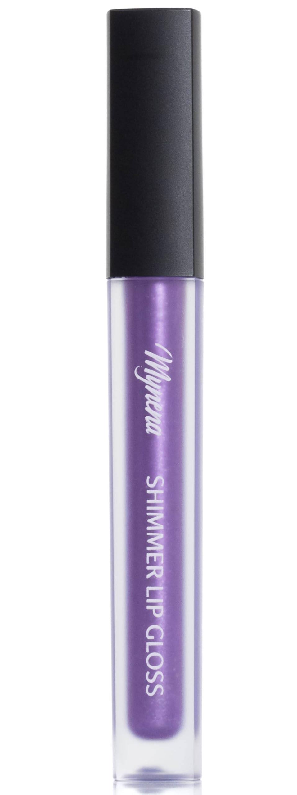 Mynena Clear with Silver and Light Purple Shimmer Lip Gloss, Non-Sticky Finish, Perfect Lip Top Coat - Iris