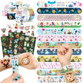 96pc Alice Party Favor Set - Slap Bracelets & Glow Tattoos