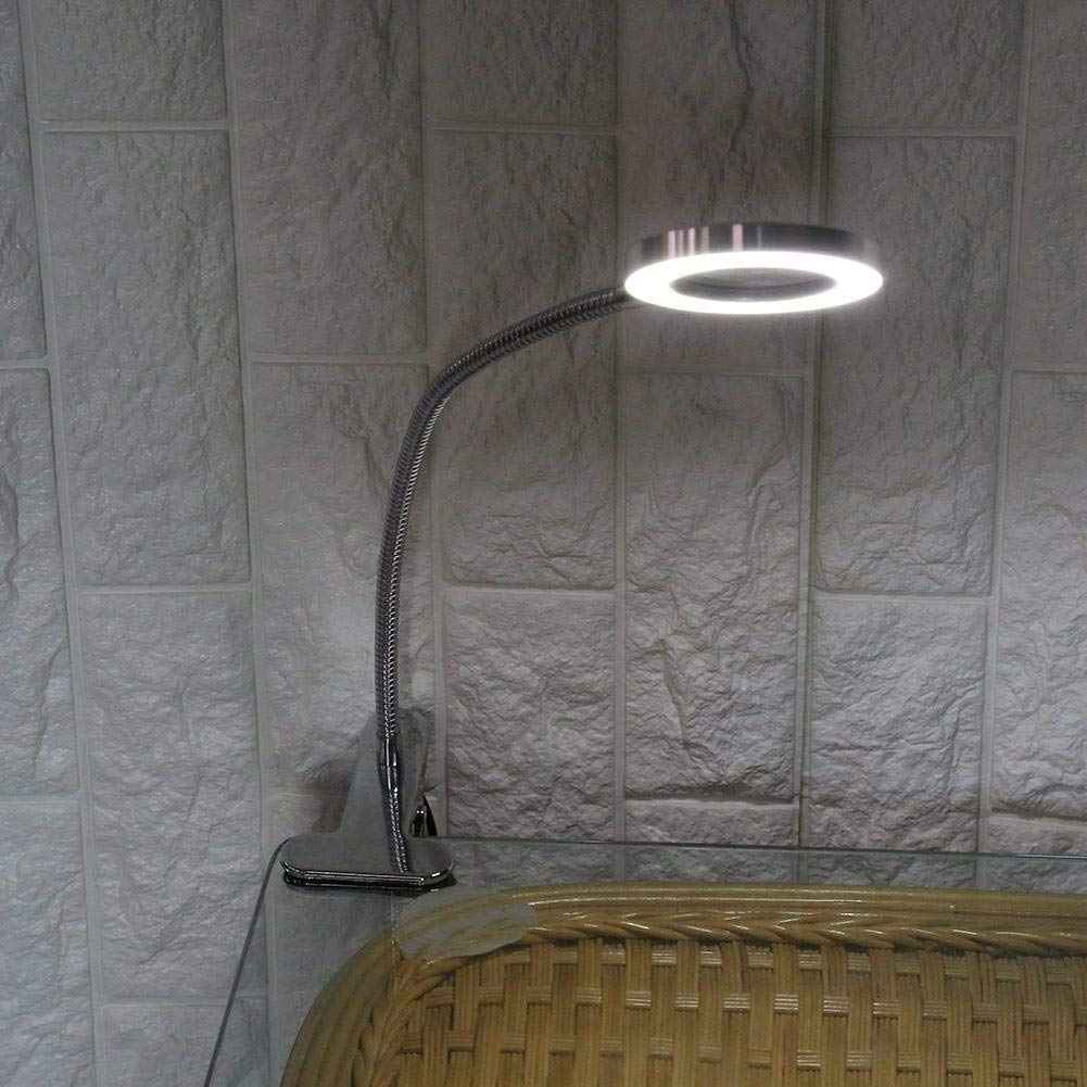 Magnifying Lamp, Portable Clip Permanent Makeup Tattoo Reading 2.5 Times Magnifier Magnifying USB Light Lamp for Makeup Lip Eyebrow Permanent Tattoo Skincare Beauty Reading Working Study