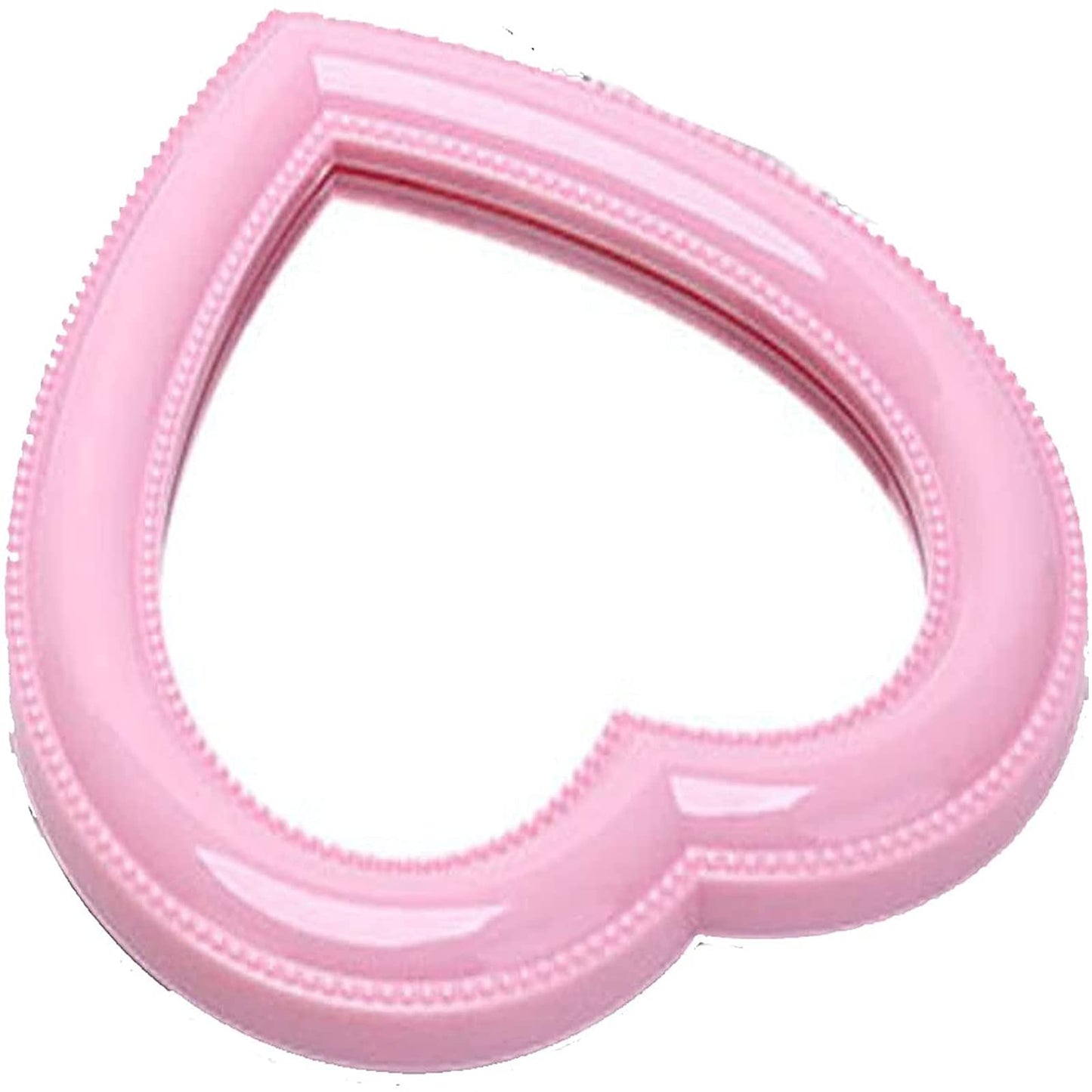 BinaryABC Heart Makeup Mirror - Cosmetic Mirror for Wall or Desktop - Small Mirror for Bedroom - Light Pink