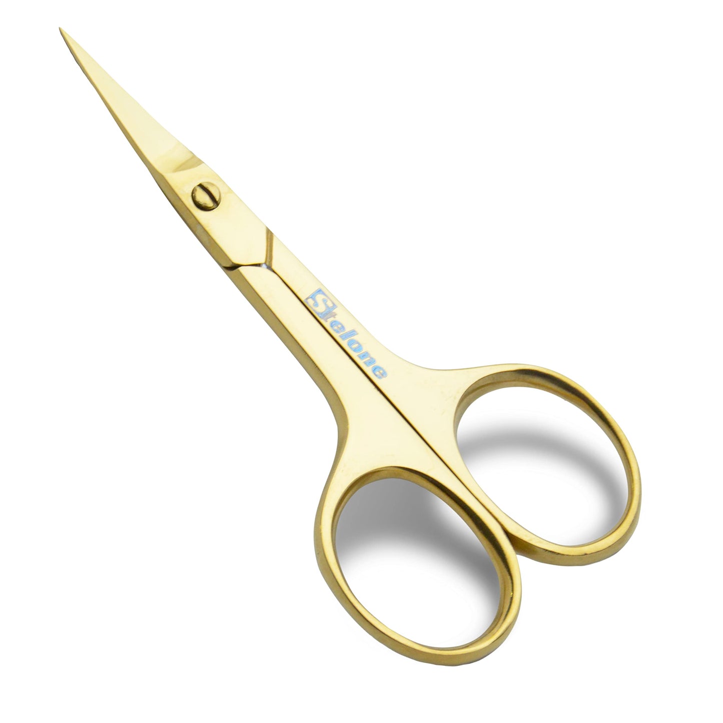 Stelone Professional Grooming Scissors - Eyebrow Scissors - Small Curved Stainless Steel Manicure & Beauty Scissor for Women