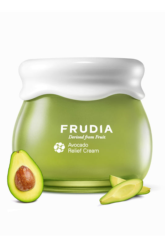 FRUDIA WELCOS Avocado Relief Cream | Calming Cream w/Avocado Extract, Centella Asiatica Extract & MadecassosideX4 | Korean Skin Care Moisturizer Face Cream | Day & Night Cream (1.76 fl oz)