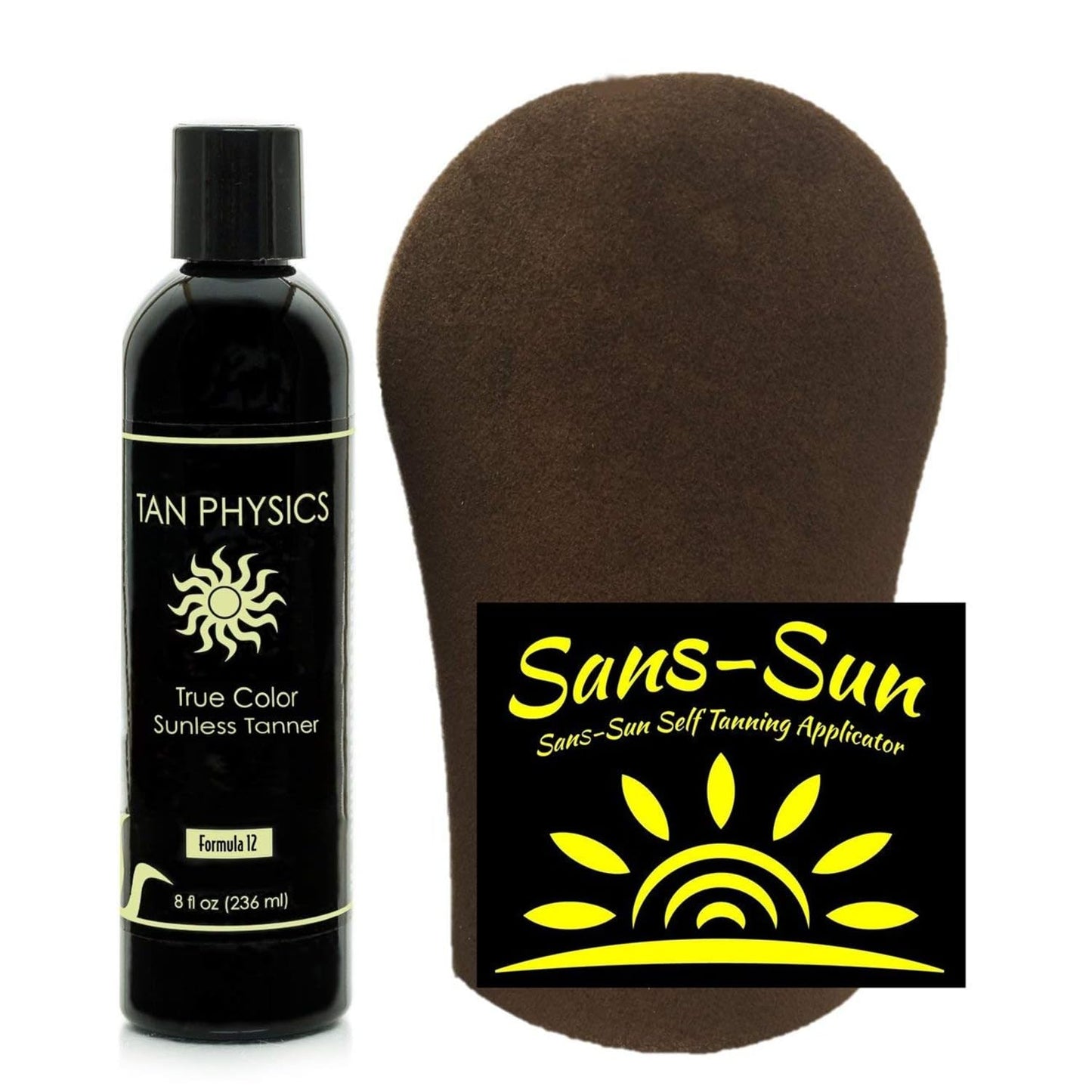 Tan Physics True Color Tanner 8 oz w/ Tanning Mitt by Sans-Sun