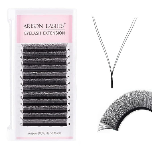 YY Eyelash Extension y Lashes 0.07mm C Curl 15mm Premade Fans Volume Y Shape Faux Mink Matte 12 rows Cluster pre Fanned Soft Eye Lashes