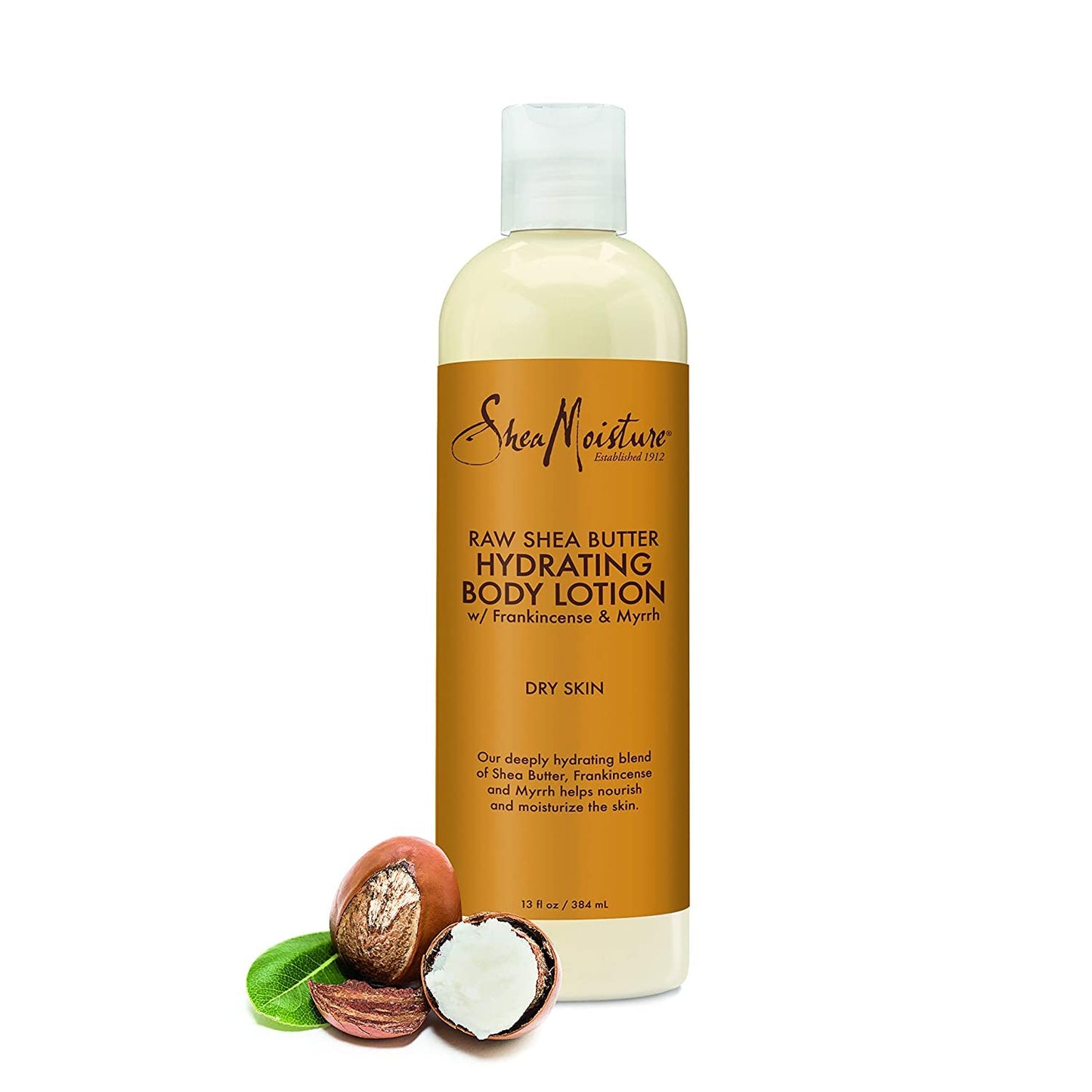 Shea Moisture Lotion with Raw Shea Butter - Body Lotion with Frankincense, Shea Butter Lotion with Myrrh, Dry Skin Relief Shea Moisture Body Lotion, 13 Fl Oz Ea (Pack of 2)