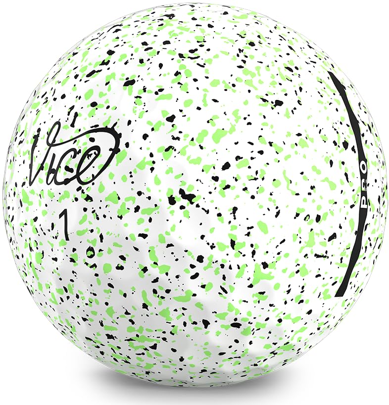 VICE Pro Drip Version Golf Balls (Lime/Black Drip)