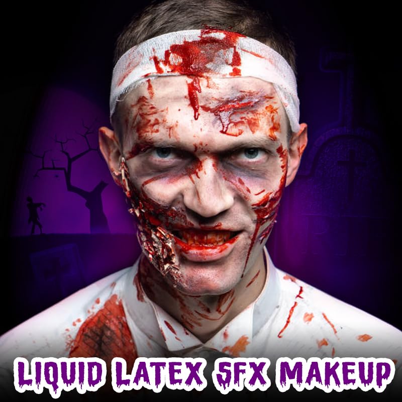 Liquid Latex SFX Makeup - 2 Pcs Realistic Latex for Scars & Wounds
