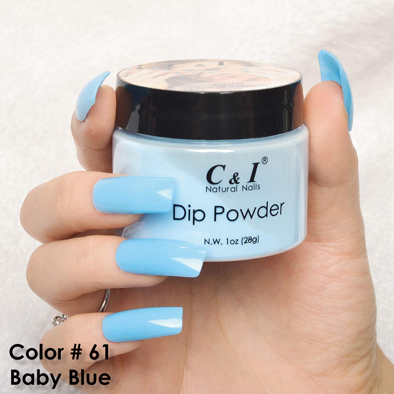 C & I Dip Powder Color No.061 Baby Blue, Blue Color System, 28g