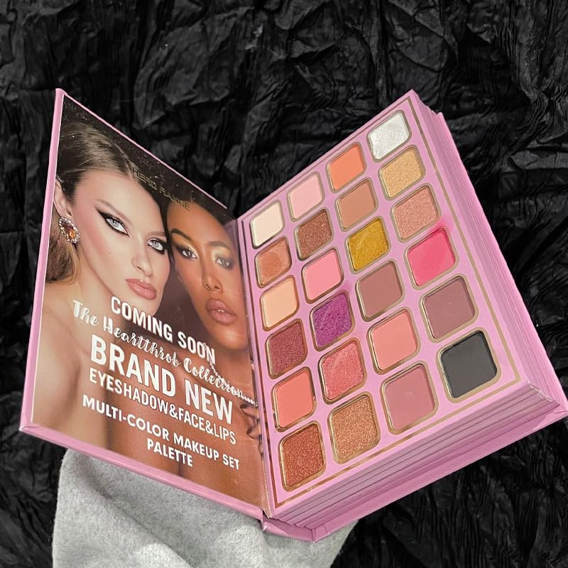 78-Color Makeup Palette Book with Brushes