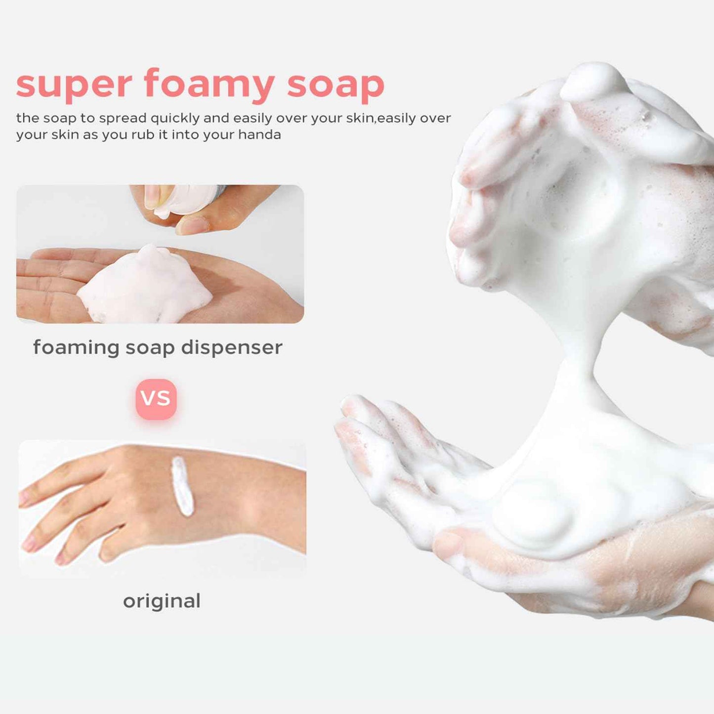 Foam Pump Bottle - SOTICA 2PCS 7OZ Foam Bottle Dispenser Transparent Foaming Soap Dispenser Empty Travel Pump Bottle for Refillable Cosmetic Pump Dispensers