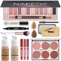 All-in-One Makeup Kit with 12 Color Eyeshadow Palette & Brushes