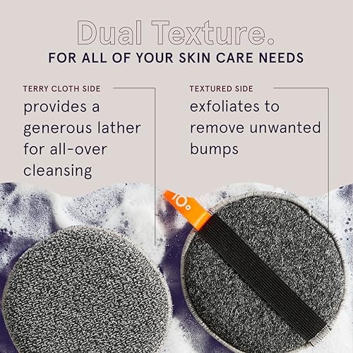 Cleanlogic Charcoal Exfoliating Body Scrubber, 3-Count Pack