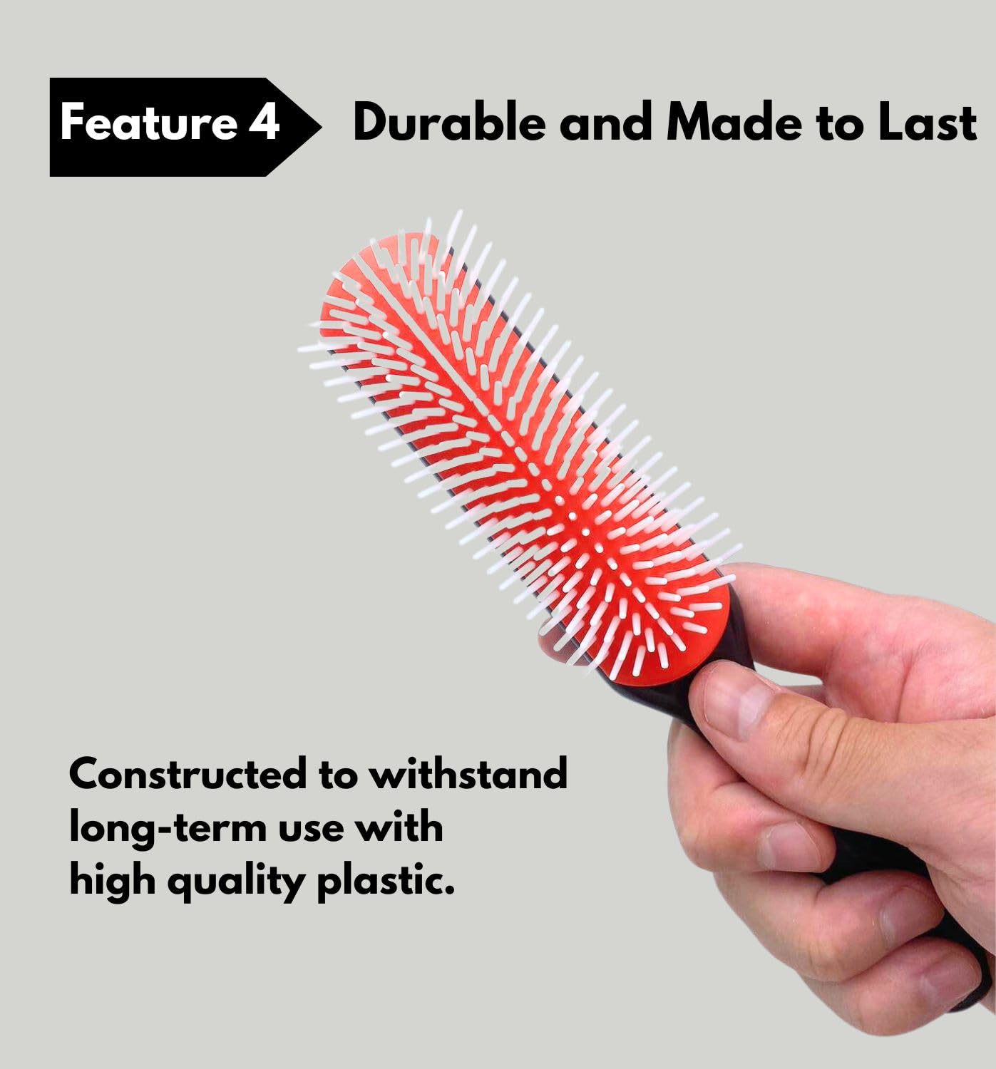 MDSTYLE Hair Brush for Curly, Thick, Wavy and Coily Hair - Curl Defining, Detangling, Styling, Blowdrying, Shaping - 9 Row Detangler Brush for Women and Men - Dry or Wet (Black Regular 2pcs)