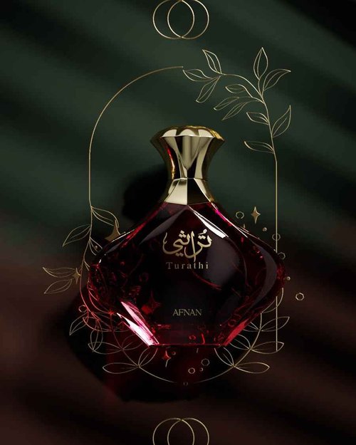 Afnan Turathi Red Eau de Parfum for Women, 3.0 Fl. Oz